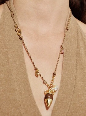 孟子义同款木珠陶罐项链