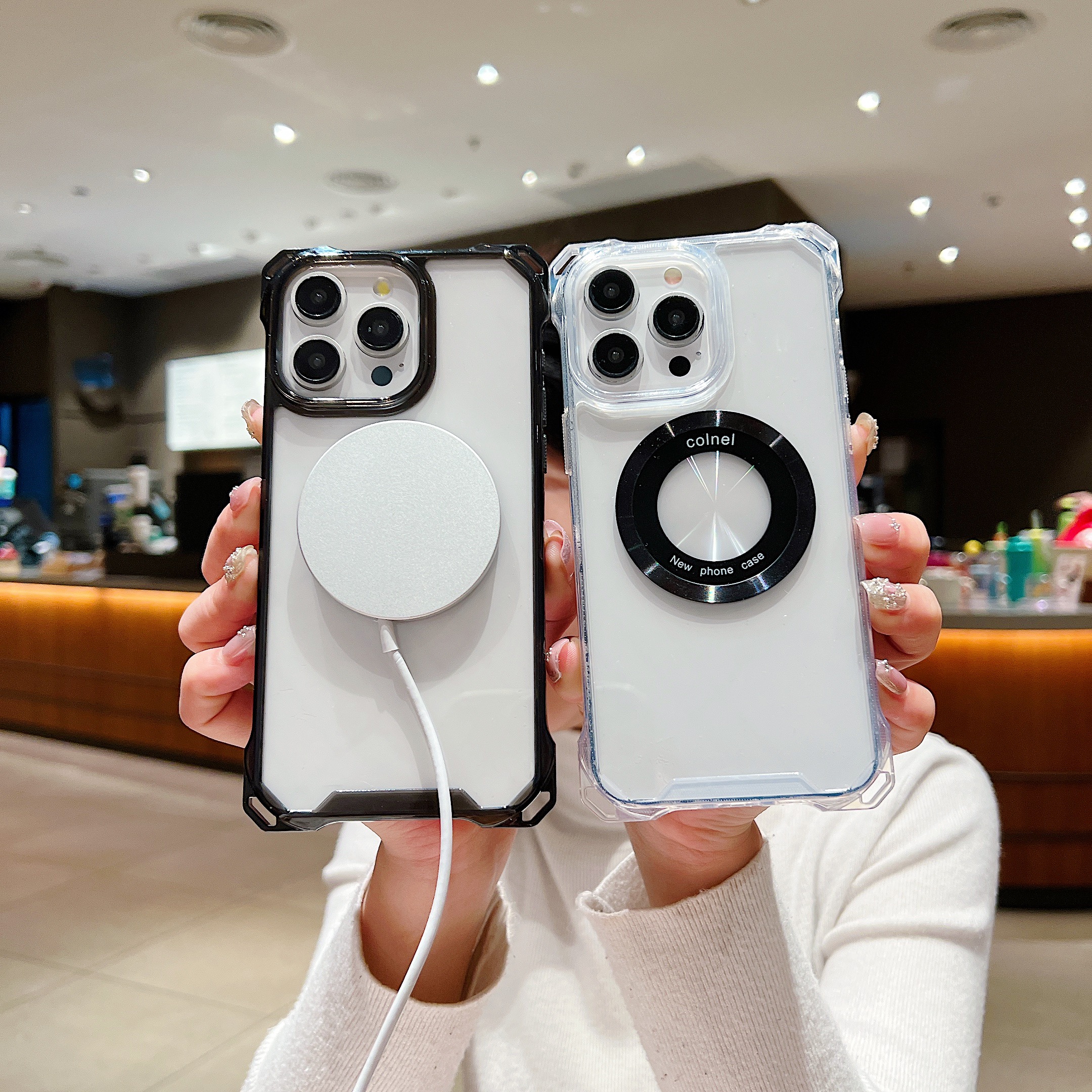 透明带挂脖绳适用苹果15Promax手机壳iPhone14plus可挂脖13pro斜挎12吊绳i11带挂绳外壳16pro挂脖子磁吸新款