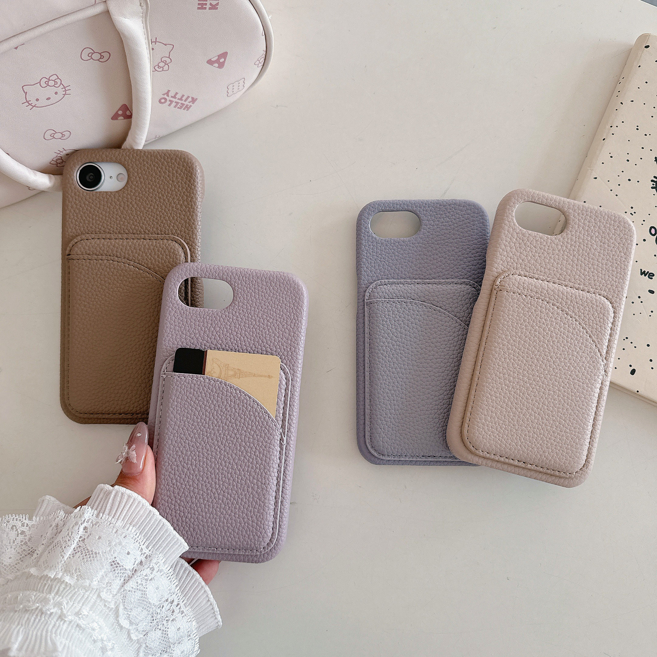 苹果16pro手机壳隔层卡包适用iPhone15plus插卡卡套17promax手机壳14半包硬壳12女款高级15pro手机壳16E/13