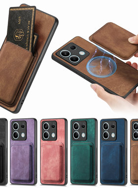 Turbo4磁吸卡包适用红米K90手机壳60Pro新红米Note15Pro+肤感红米15C5G复古note13pro红米note14磁吸卡包K80
