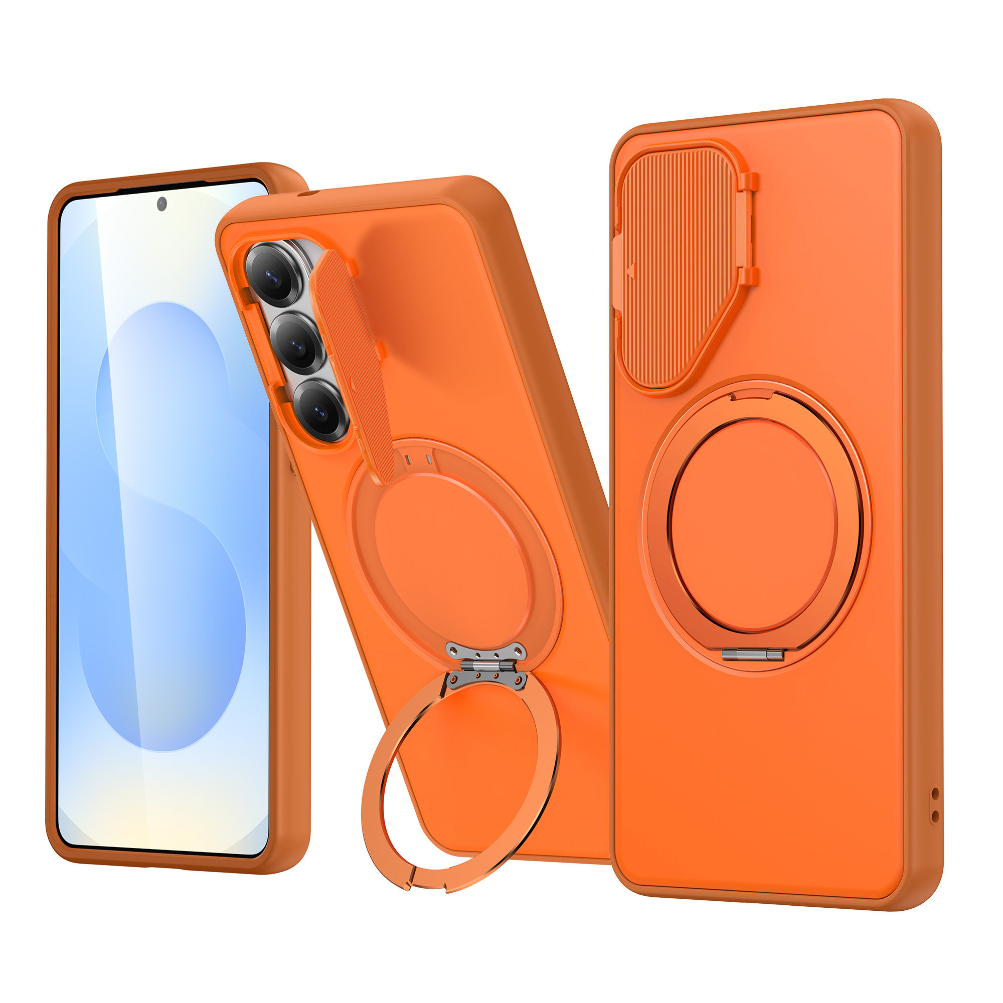 S26镜头盖带360旋转磁吸支架适用三星s26ultra手机壳galaxy s25+折叠s24uitra指环A57全包A36防摔s25u保护套