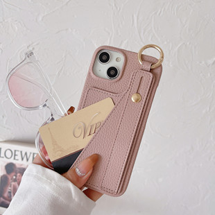 17卡包手腕带手机壳适用苹果16promax手机壳iPhone15新款 创意简约13pro小众17全包防摔保护套苹果14保护套