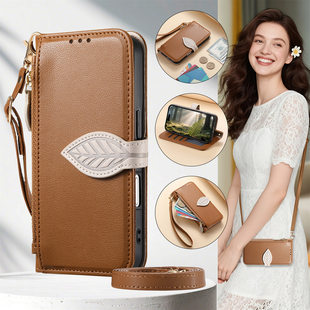 拉链零钱包谷歌9A适用谷歌GooglePixel10pro手机壳翻盖皮套谷歌10proXL斜挎谷歌10背带挂绳保护套谷歌Pixel9