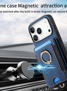 苹果17指环皮套适用iphone16promax手机壳14卡包苹果15零钱包13装卡12卡套11支架17P带挂绳手腕17pro保护套