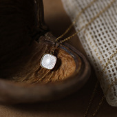 欧美小众ins风 非洲菊民族风花纹贝壳雕刻项链锁骨链 XL581