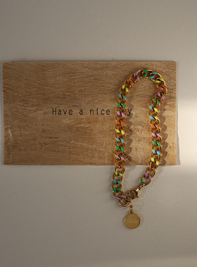 彩色手链芮苼钛钢镀金波西米亚