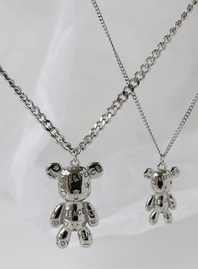 韩国机械熊钛钢不掉色毛衣链