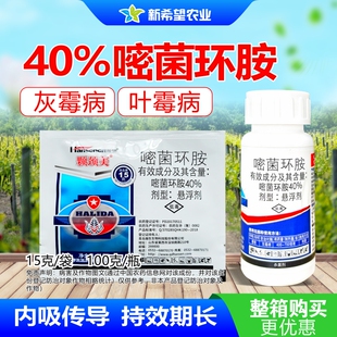 颗颈美40%嘧菌环胺灰霉病杀菌剂农药 菜豆大蒜莴苣芹菜辣椒灰霉病
