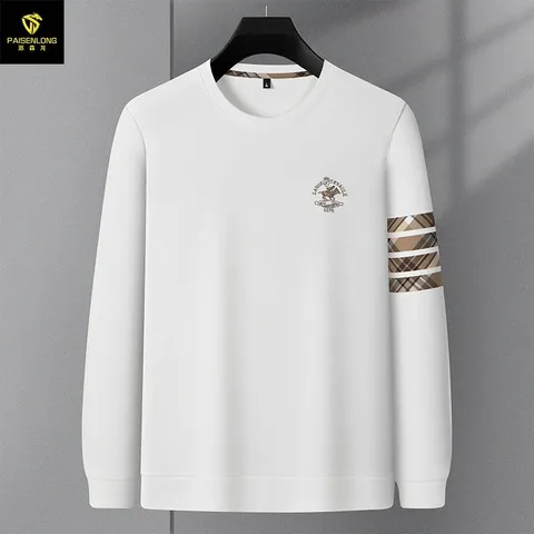 潮流套头TB男标配卫衣打底衫中年大马秋季派森龙加厚T恤衫刺绣