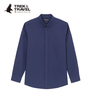 【纯棉】TREKTRAVEL德国飞鹰长袖衬衫男秋季男装商务休闲外穿衬衣