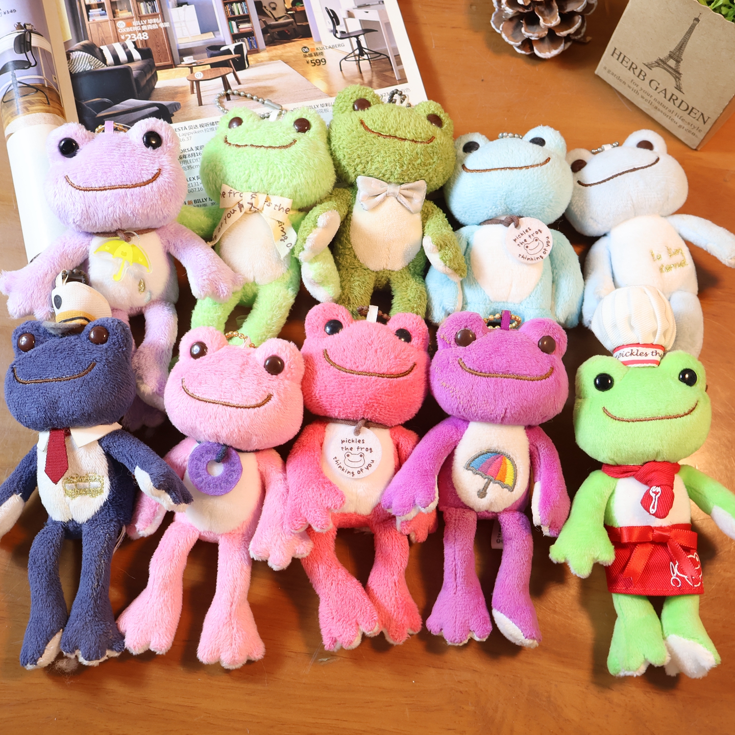 正版遇到麻烦的青蛙微笑青蛙挂件