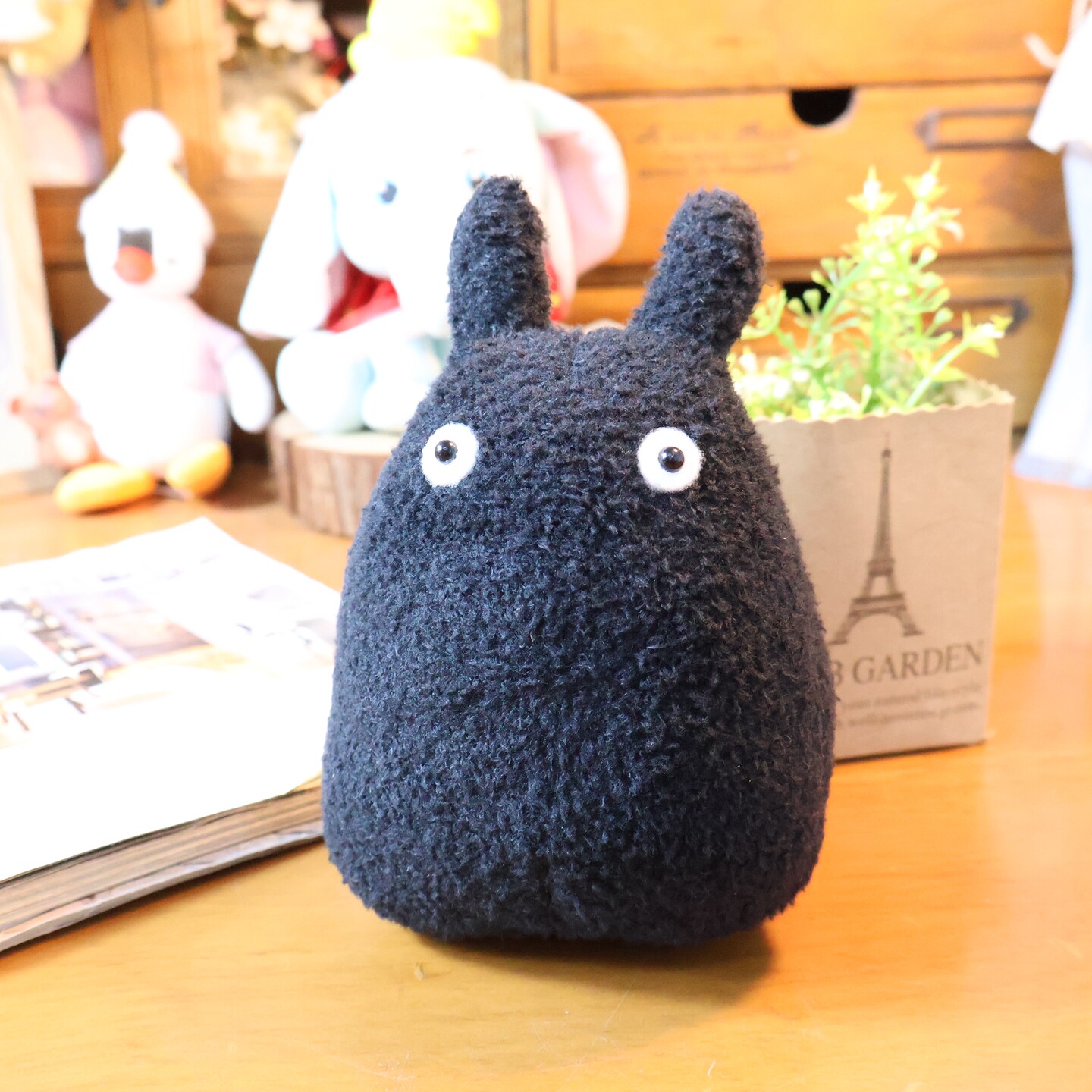 日单正版宫崎骏totoro 黑龙猫 毛绒公仔娃娃毛绒玩具 - 实物图