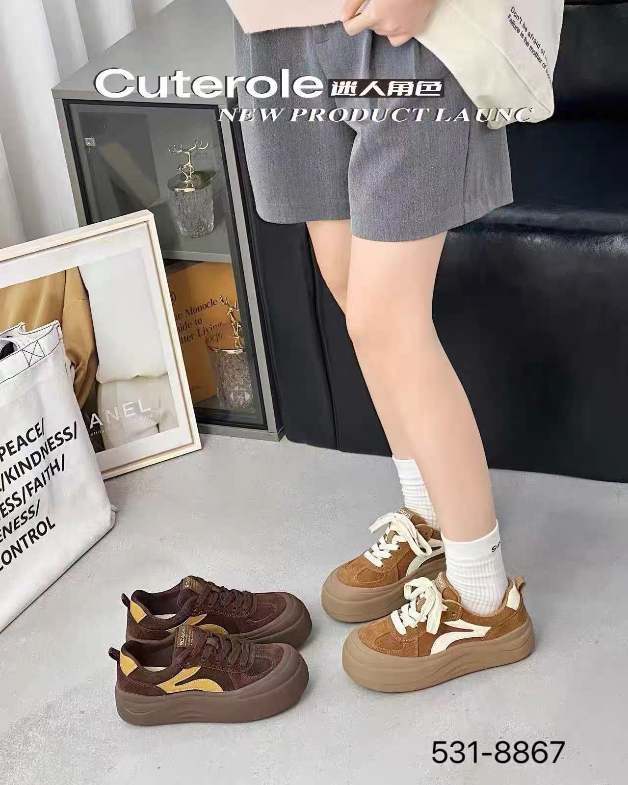 专柜正品迷人角色2025新款商场同款牛反皮圆头休闲鞋,女鞋,时尚休闲鞋,淘宝优惠券,粉丝福利购,淘宝优惠卷