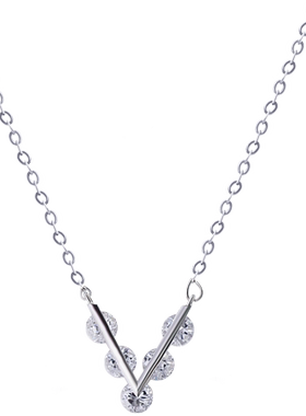 小众品牌风纯银森系锁骨链