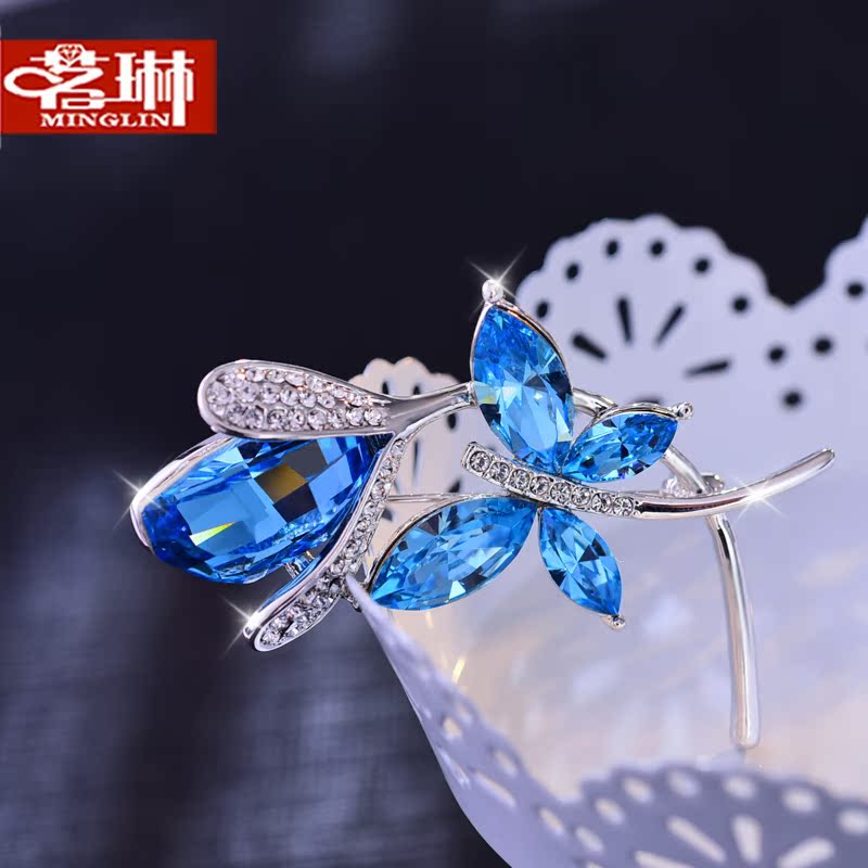 Broche femme en cristal autrichien - Ref 1187779 Image 4