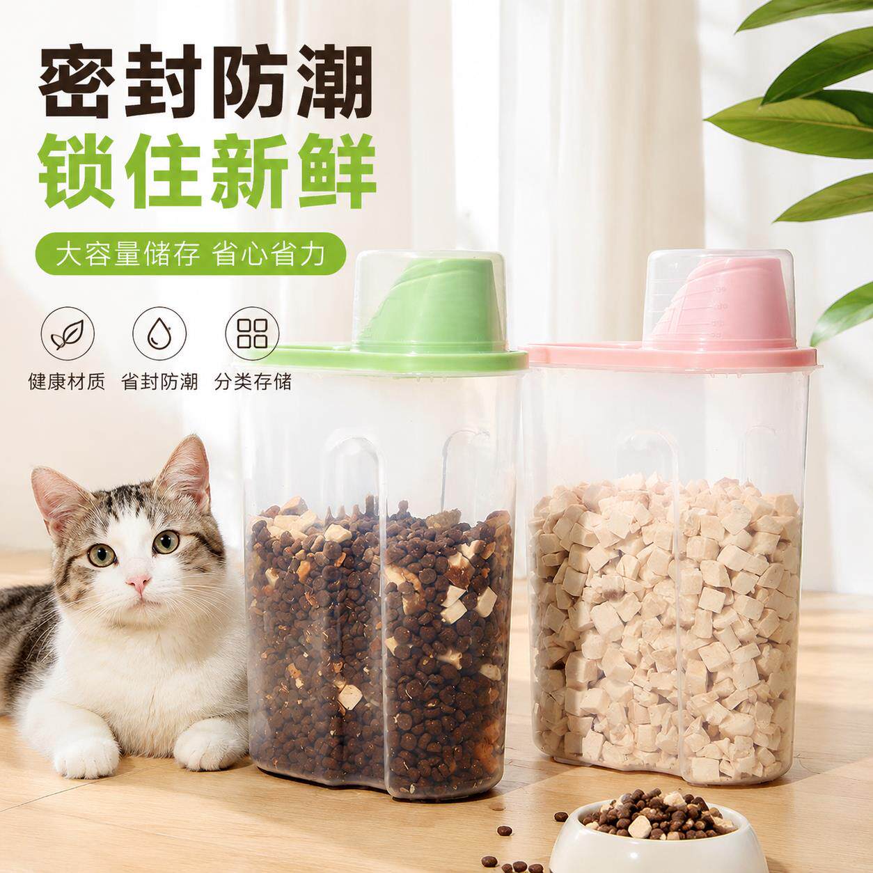 装狗粮的密封桶宠物储粮桶狗狗猫咪粮食冻干储存桶防潮防尘收纳桶