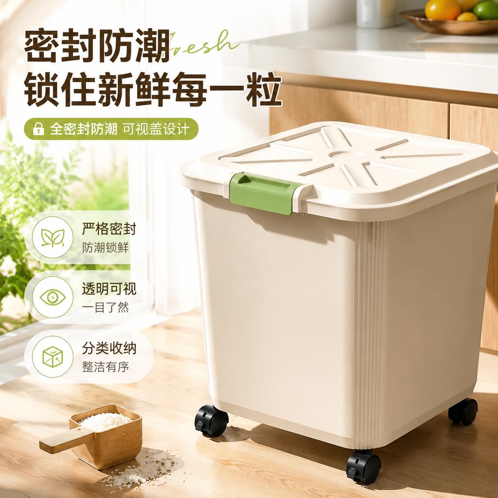 家用米桶防虫防潮密封食品级米缸面粉五谷杂粮收纳盒装大米储米箱