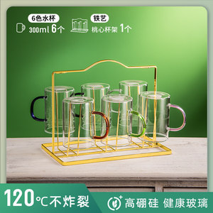 高颜值耐热带把玻璃杯泡牛奶绿茶
