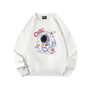 中国航天CNSA宇航员亲子太空人新款 加绒纯棉卫衣儿童青少年情侣装
