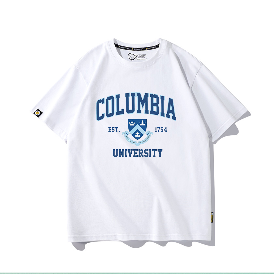 美国名校哥大学常青藤短袖T恤留学生纪念衫男青少年儿童衣服定制