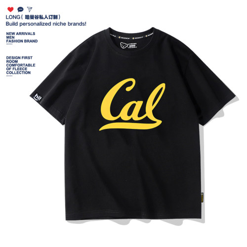 加州大学伯克春夏季纯棉短袖宽松T恤CAL学生Berkeley班服衣服定制