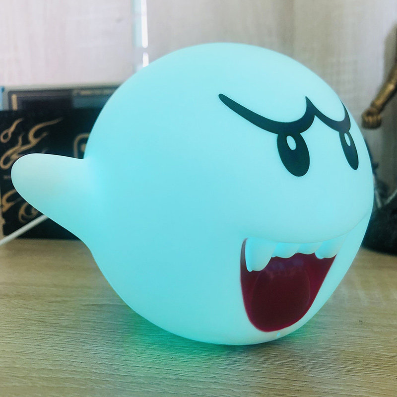 任天堂马里奥嘘嘘鬼复古氛围灯游戏房boo鬼装饰音效变色小夜灯