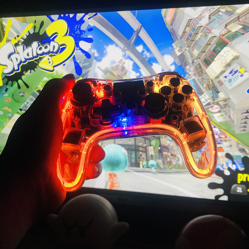 게임 스위치 컴퓨터 전화 전화 전자-제품 무선-전화 투명한 증기 사과 찬성 컨트롤러 프로 닌텐도 스플래툰