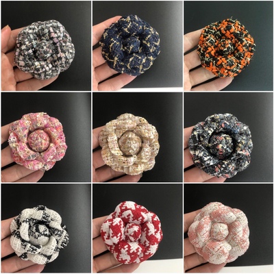 全6.6cm大高端小香花超定型花朵山茶花饰品包包花胸花加胸针