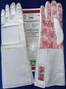 硅胶防滑点塑击剑手套（红色）2024新规耐磨比赛手套all star同款