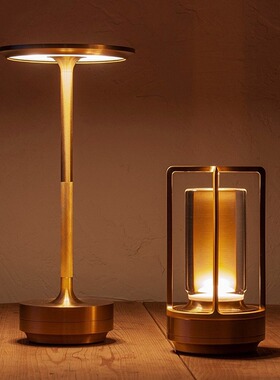 跨境轻奢全铝充电台灯咖啡厅酒吧清吧浪漫氛围灯户外露营氛围灯