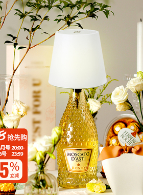 led创意酒头灯嵌入式清吧餐厅可移动充电RGB调光装饰酒瓶塞台灯