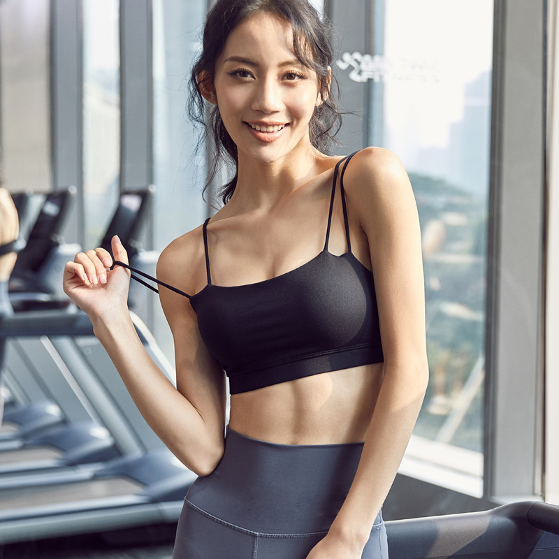 dcw细肩带运动内衣bra聚拢美背