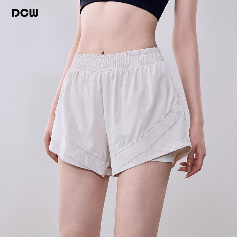 dcw高腰收腹宽松显瘦健身短裤女