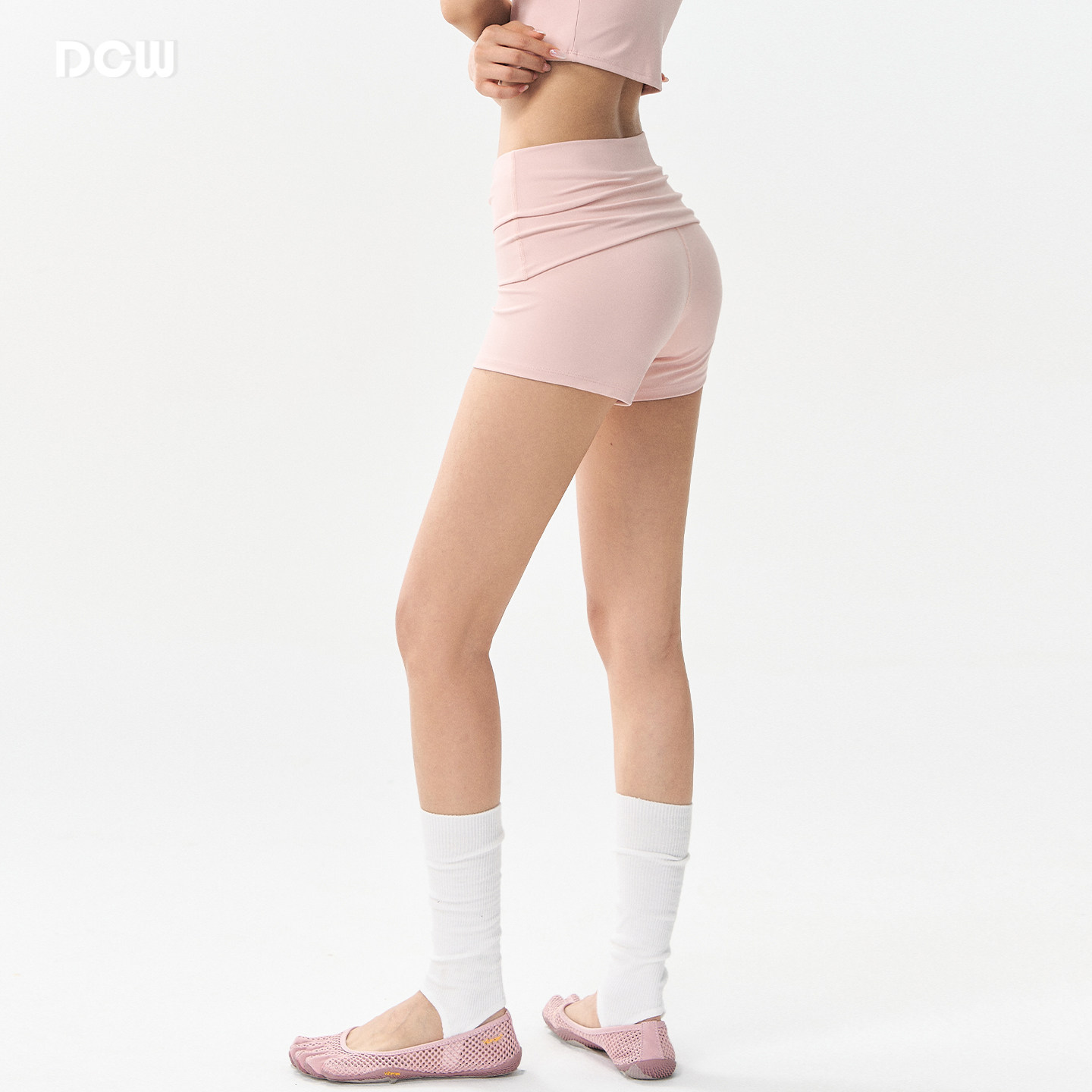 dcw高腰收腹户外训练健身短裤女图片