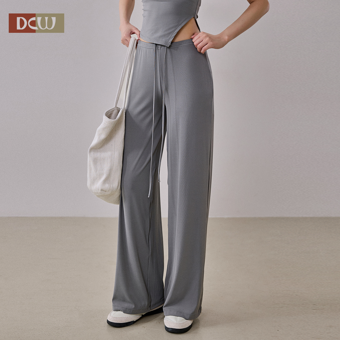 dcw宽松显瘦垂感百搭运动长裤女