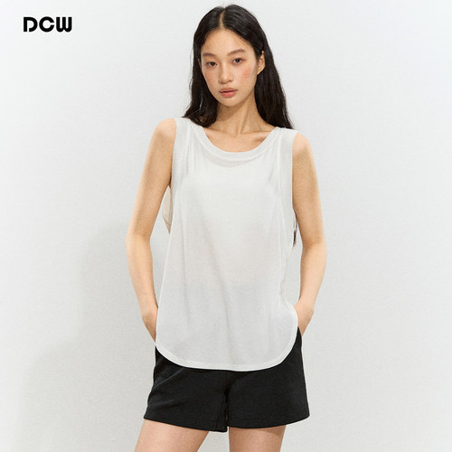 dcw宽松显瘦长款休闲运动背心女