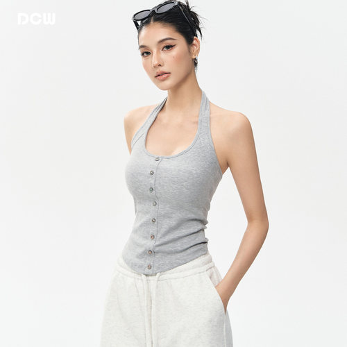 dcw挂脖性感健身瑜伽背心女上衣