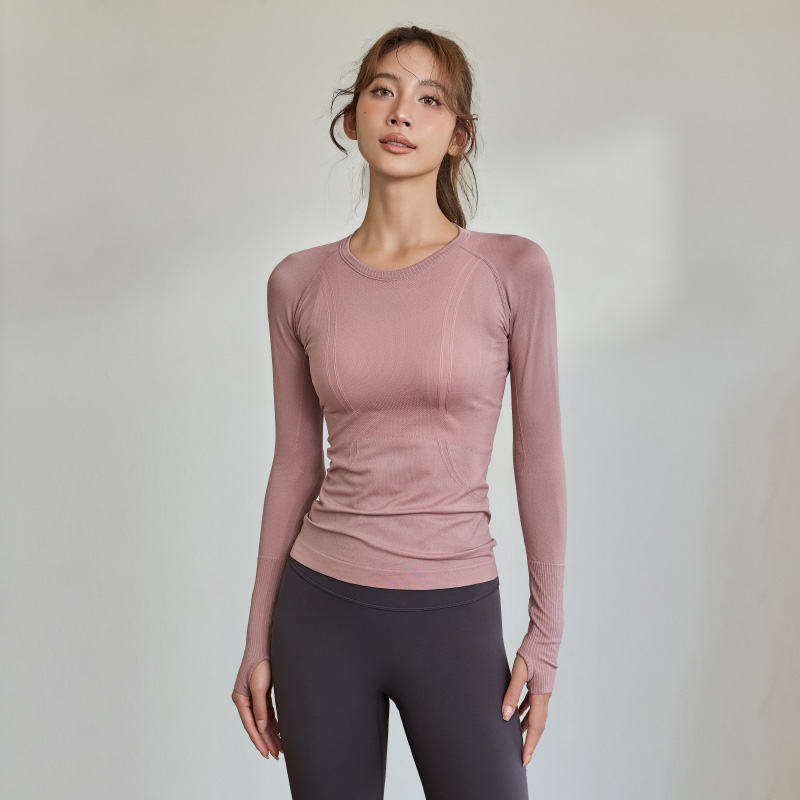 DCW修身显瘦跑步运动圆领上衣女