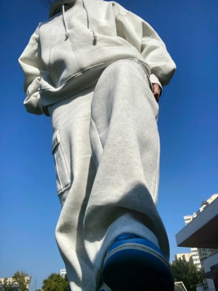 가을 한국 스타일 패셔너블 코튼 스웨트 셔츠 런닝 캐주얼 투피스 트렌디 세트 여학생을 위한 루즈하고 슬림한 운동복