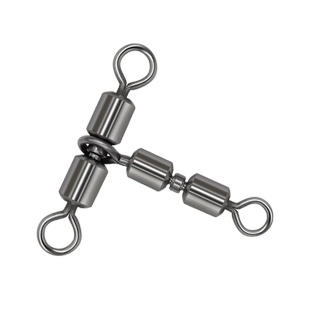美式高速亲子转环三叉8八字环T型分线器路亚连接器垂钓渔具小配件