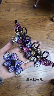 新款韩国水钻大小号丸子头马尾扣发卡优雅发夹后脑勺盘发器头饰