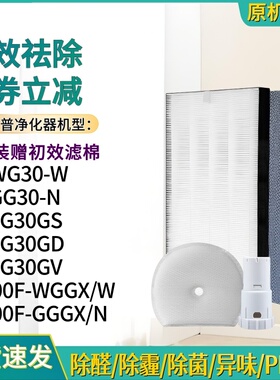 适配夏普空气净化器KJ200F-WGGX/W过滤网FZ-GG30GS/GG30GD/GG30GV
