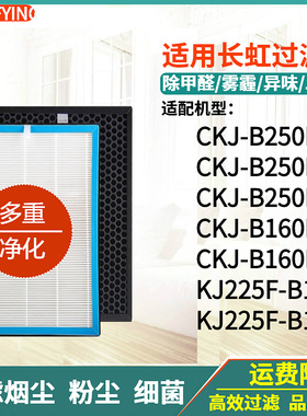 适配长虹空气净化器过滤网KJ225F-B1N/M/CKJ-B250F/FA滤芯B160FP