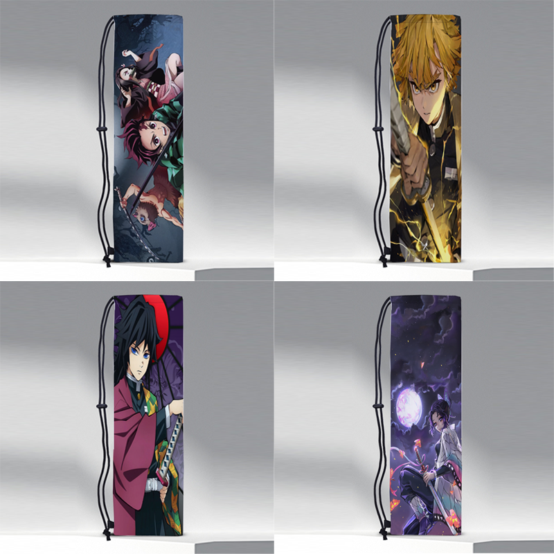 鬼滅系列印花單肩抽繩羽毛球拍袋