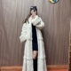 2024秋冬新安哥拉兔毛皮草外套大衣女气质长款 大裙摆皮毛一体 挽袖