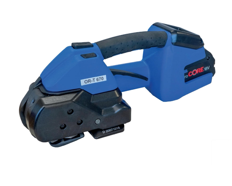 orgapack进口32mm电动打包机or-t670 铝锭打捆机 钢管打带机