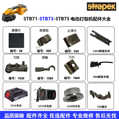 STB73/STB70电动打包机配件大全