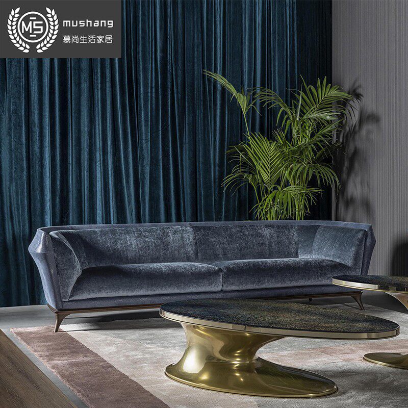 慕尚高端定制visionnaire款意式轻奢沙发别墅大户型布艺三人沙发