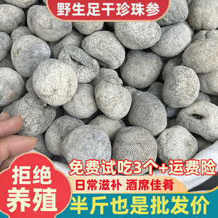 越南纯淡干球参干货珍珠球参印尼海参干货500g特价水发酒店席食材