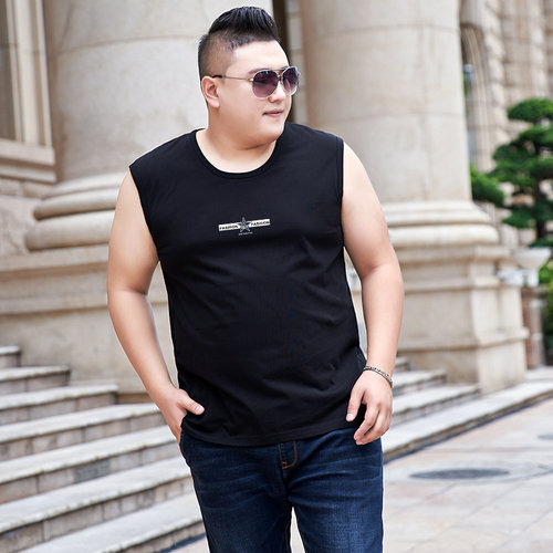 大背心t恤胖子肥佬特体运动休闲
